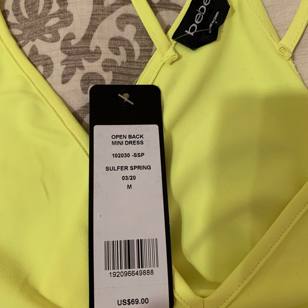 Bebe yellow dress